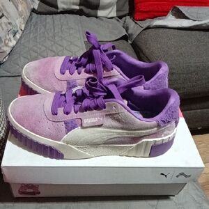 Puma Lavender & Purple Suede Platform Sneakers